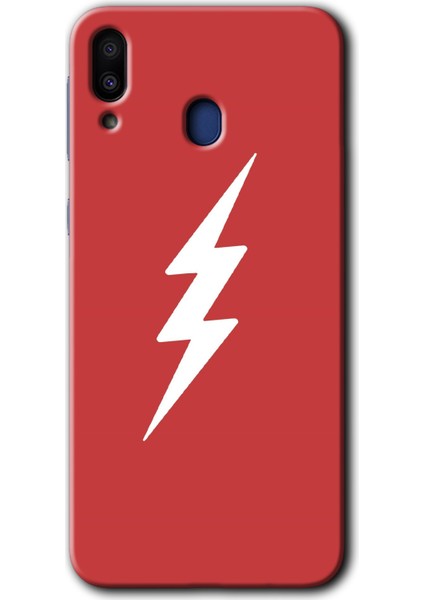Samsung Galaxy M20 Kılıf Hd Desen Baskılı Arka Kapak - Flash Logo