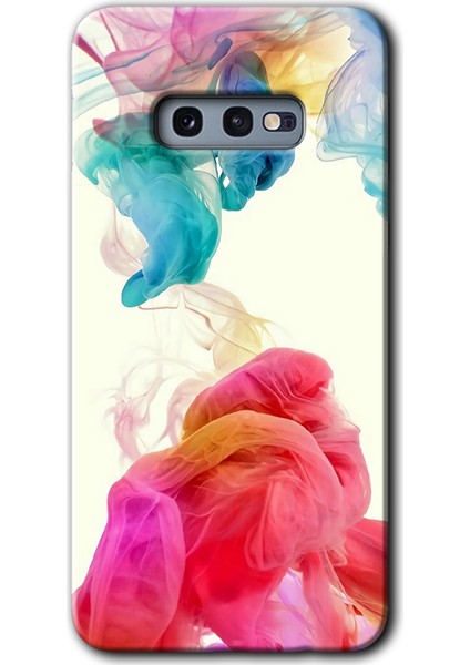 Samsung Galaxy S10E Kılıf Hd Desen Baskılı Arka Kapak - Gökkuşağı Color