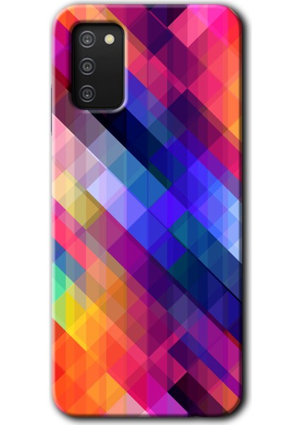 Samsung Galaxy A02S Kılıf Hd Desen Baskılı Arka Kapak - Multi Oblique
