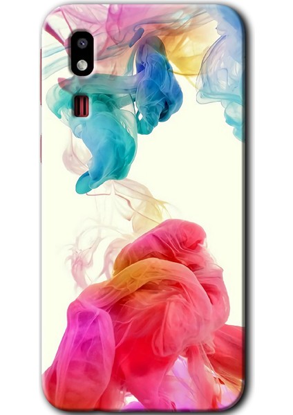 Samsung Galaxy A2 Core Kılıf Hd Desen Baskılı Arka Kapak - Gökkuşağı Color