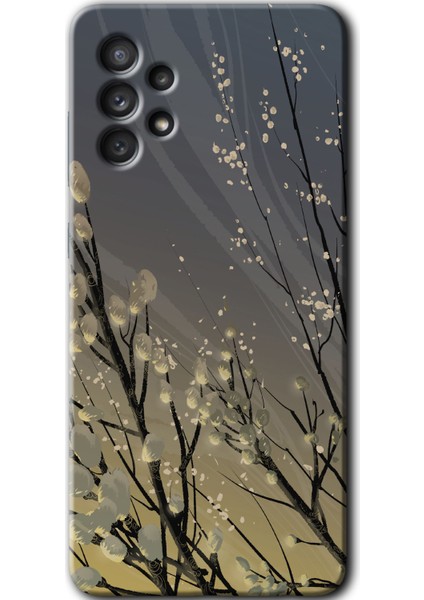 Samsung Galaxy A13 Kılıf Hd Desen Baskılı Arka Kapak - Branches Flowers