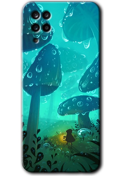 Samsung Galaxy A12 Kılıf Hd Desen Baskılı Arka Kapak - Silhoutte Dropss