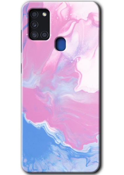 Samsung Galaxy A21S Kılıf Hd Desen Baskılı Arka Kapak - Liquid Lekeler Art
