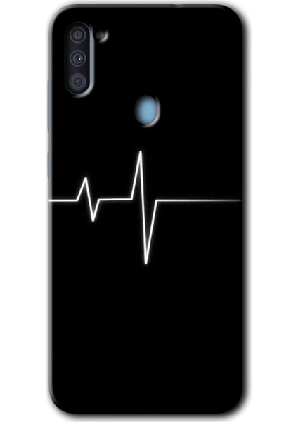 Samsung Galaxy M11 Kılıf Hd Desen Baskılı Arka Kapak - Heart Rytm