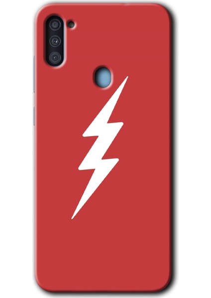 Samsung Galaxy M11 Kılıf Hd Desen Baskılı Arka Kapak - Flash Logo