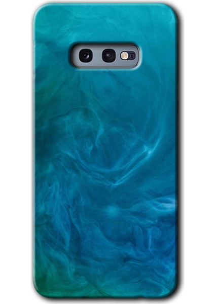 Samsung Galaxy S10E Kılıf Hd Desen Baskılı Arka Kapak - Mavi Aura