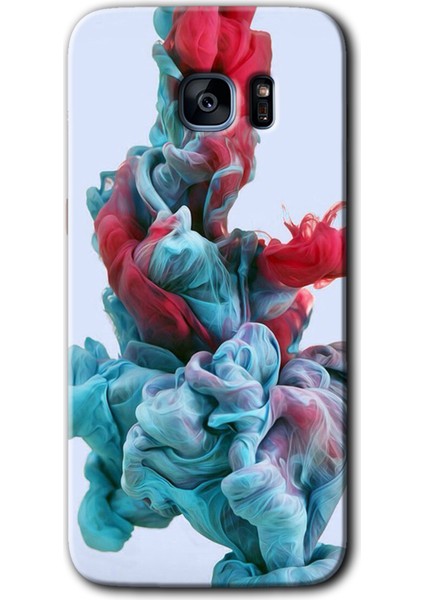 Samsung Galaxy S7 Edge Kılıf Hd Desen Baskılı Arka Kapak - Renkli Karışım
