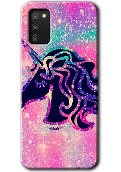 Samsung Galaxy A02S Kılıf Hd Desen Baskılı Arka Kapak - Unicorn Kristal
