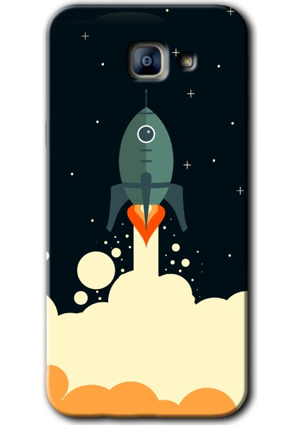 Samsung Galaxy A8 2016 Kılıf Hd Desen Baskılı Arka Kapak - Space Smoke