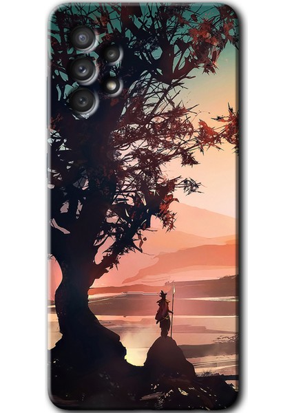 Samsung Galaxy A32 4g Kılıf Hd Desen Baskılı Arka Kapak - Yalnız Savaşcı