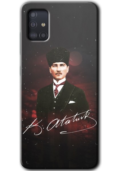 Samsung Galaxy A51 Kılıf Hd Desen Baskılı Arka Kapak - Kemal Atatürk