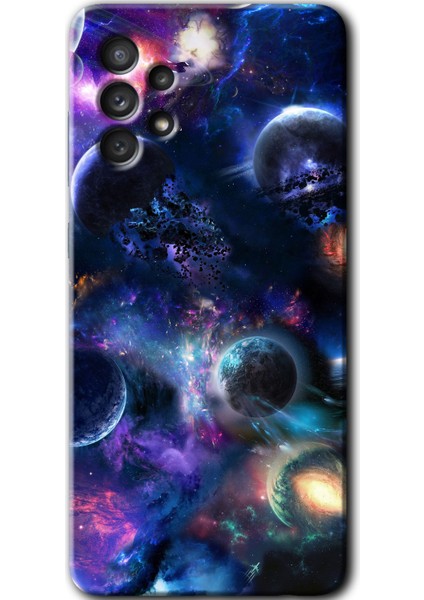 Samsung Galaxy A13 Kılıf Hd Desen Baskılı Arka Kapak - Gezegen Karışımı