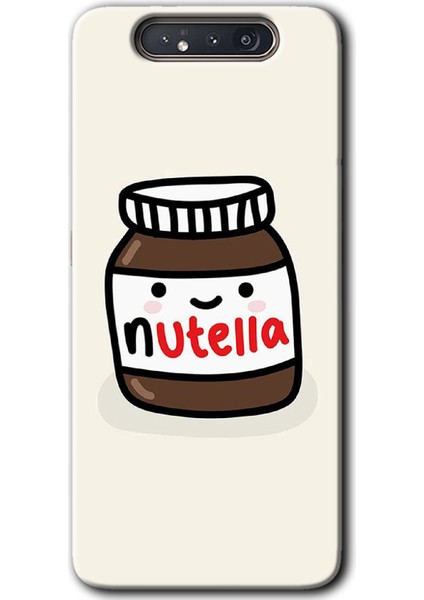 Samsung Galaxy A80 Kılıf Hd Desen Baskılı Arka Kapak - Nutella Aşkım
