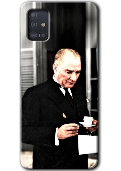 Samsung Galaxy A51 Kılıf Hd Desen Baskılı Arka Kapak - Atatürk Türk Kahvesi