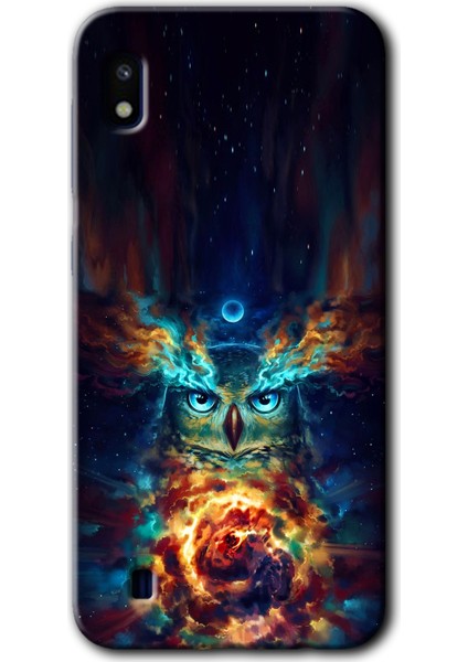 Samsung Galaxy A10 Kılıf Hd Desen Baskılı Arka Kapak - Ballı Baykuş