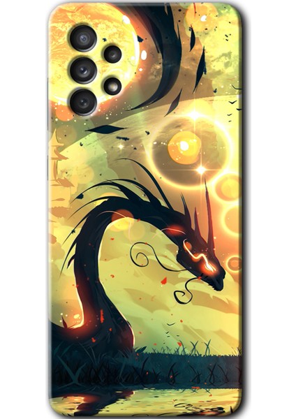 Samsung Galaxy A52S Kılıf Hd Desen Baskılı Arka Kapak - Digital Dragon