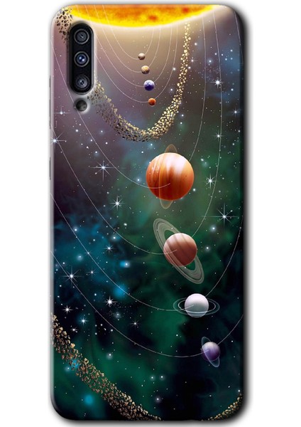 Samsung Galaxy A50 Kılıf Hd Desen Baskılı Arka Kapak - Cosmos