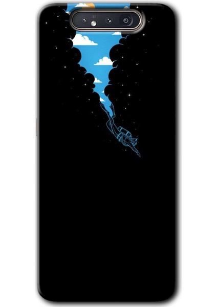 Samsung Galaxy A80 Kılıf Hd Desen Baskılı Arka Kapak - Derinlere Yolculuk