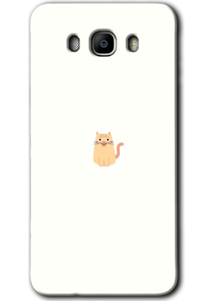 Samsung Galaxy J7 2016 Kılıf Hd Desen Baskılı Arka Kapak - Cat Minimalism