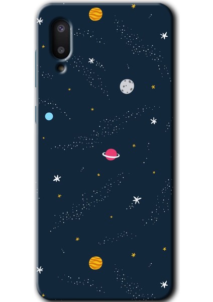 Samsung Galaxy A02 Kılıf Hd Desen Baskılı Arka Kapak - Çizim Gezegen