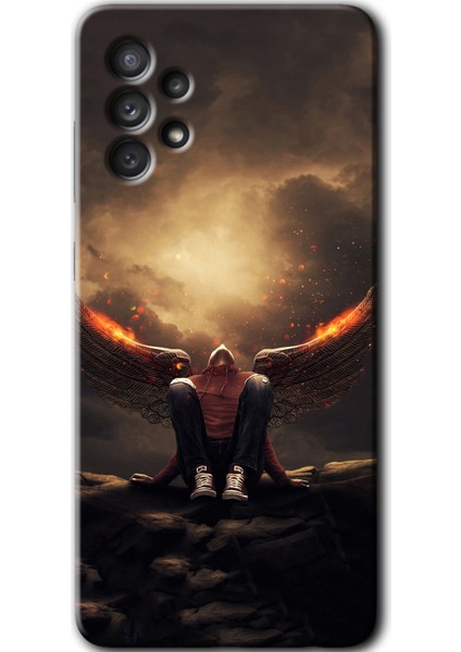 Samsung Galaxy A72 Kılıf Hd Desen Baskılı Arka Kapak - Wings Of Power