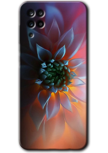 Samsung Galaxy A12 Kılıf Hd Desen Baskılı Arka Kapak - Çiçek Motif