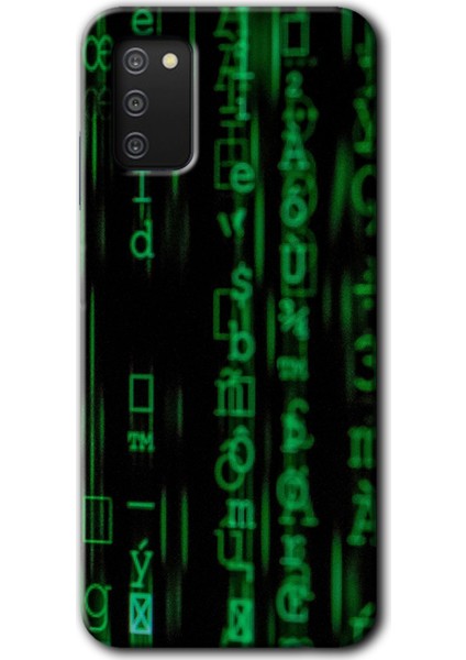 Samsung Galaxy A03S Kılıf Hd Desen Baskılı Arka Kapak - Matrix