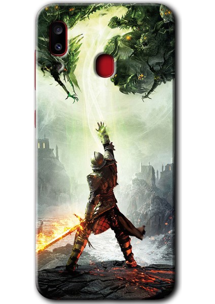 Samsung Galaxy A30 Kılıf Hd Desen Baskılı Arka Kapak - Dragon Hunter