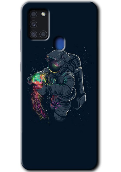 Samsung Galaxy A21S Kılıf Hd Desen Baskılı Arka Kapak - Astronot Kıyafeti