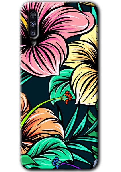 Samsung Galaxy A30S Kılıf Hd Desen Baskılı Arka Kapak - Çizim Çiçekler