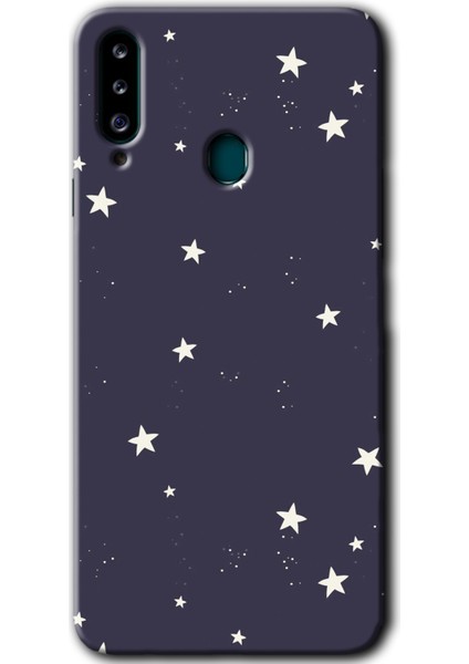 Samsung Galaxy A20S Kılıf Hd Desen Baskılı Arka Kapak - Gökyüzü Yıldız