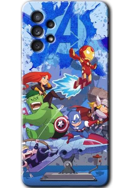 Samsung Galaxy A52 Kılıf Hd Desen Baskılı Arka Kapak - Avengers Cartoon