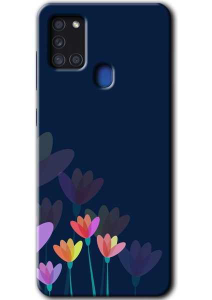 Samsung Galaxy A21S Kılıf Hd Desen Baskılı Arka Kapak - Çizim Çiçekleri