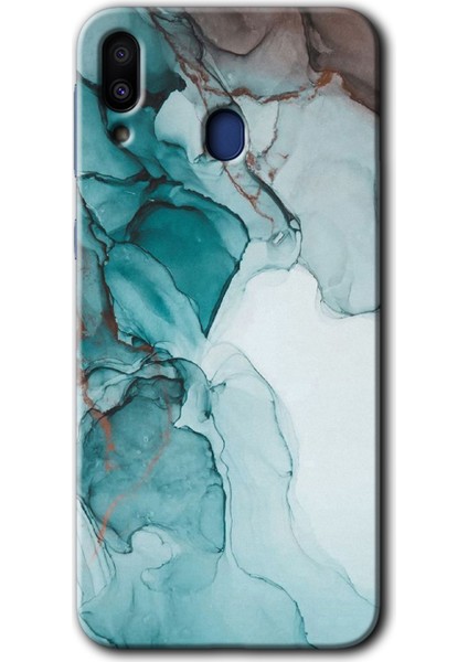Samsung Galaxy M10 Kılıf Hd Desen Baskılı Arka Kapak - Buzul Mermer