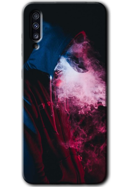 Samsung Galaxy A70 Kılıf Hd Desen Baskılı Arka Kapak - Smoke-Man