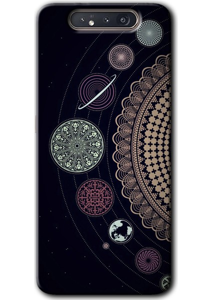 Samsung Galaxy A80 Kılıf Hd Desen Baskılı Arka Kapak - Gezegen Döngüsü