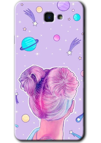 Samsung Galaxy J7 Prime Kılıf Hd Desen Baskılı Arka Kapak - Uzaylı Kız