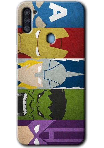 Samsung Galaxy M11 Kılıf Hd Desen Baskılı Arka Kapak - Avengers-1