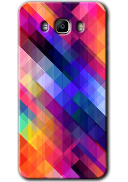 Samsung Galaxy J7 2016 Kılıf Hd Desen Baskılı Arka Kapak - Multi Oblique