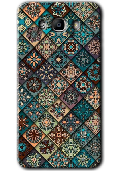 Samsung Galaxy J7 2016 Kılıf Hd Desen Baskılı Arka Kapak - Mat Mandala