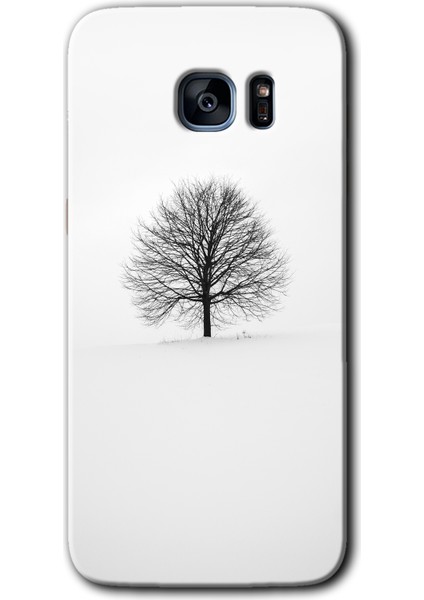 Samsung Galaxy S7 Edge Kılıf Hd Desen Baskılı Arka Kapak - Alone Tree