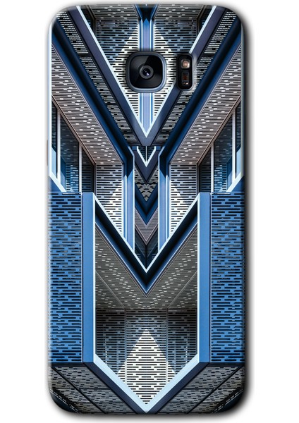 Samsung Galaxy S7 Edge Kılıf Hd Desen Baskılı Arka Kapak - Retro Building