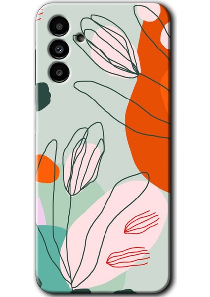 Samsung Galaxy A13 5g Kılıf Hd Desen Baskılı Arka Kapak - Vektör Çiçekler