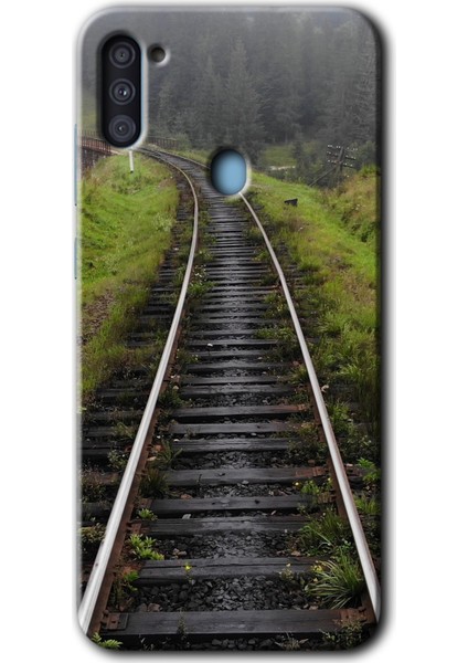 Samsung Galaxy A11 Kılıf Hd Desen Baskılı Arka Kapak - Tren Yolu