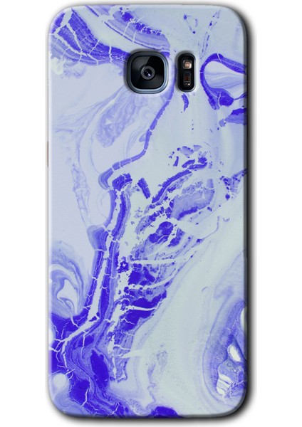 Samsung Galaxy S7 Edge Kılıf Hd Desen Baskılı Arka Kapak - Cranny Liquid Wall