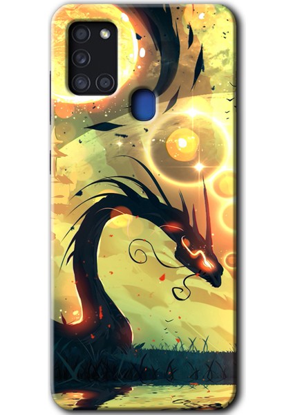 Samsung Galaxy A21S Kılıf Hd Desen Baskılı Arka Kapak - Digital Dragon