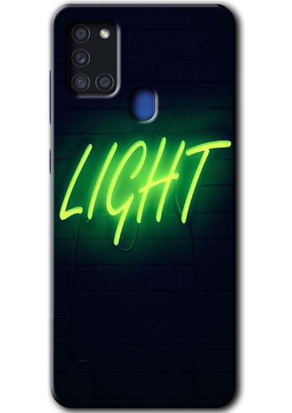 Samsung Galaxy A21S Kılıf Hd Desen Baskılı Arka Kapak - Neon Inscription