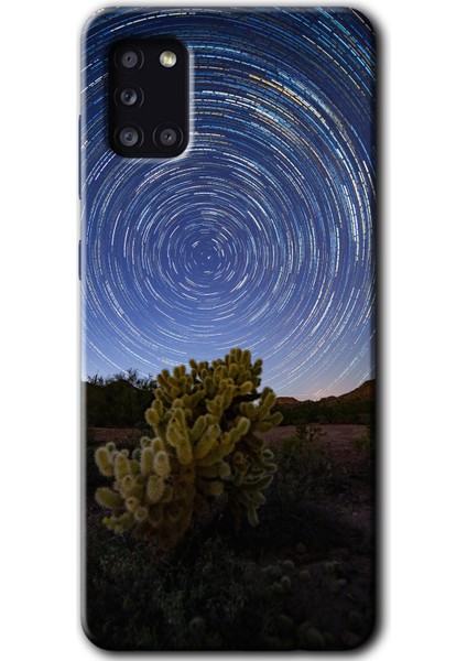 Samsung Galaxy A31 Kılıf Hd Desen Baskılı Arka Kapak - Eclipse Sky