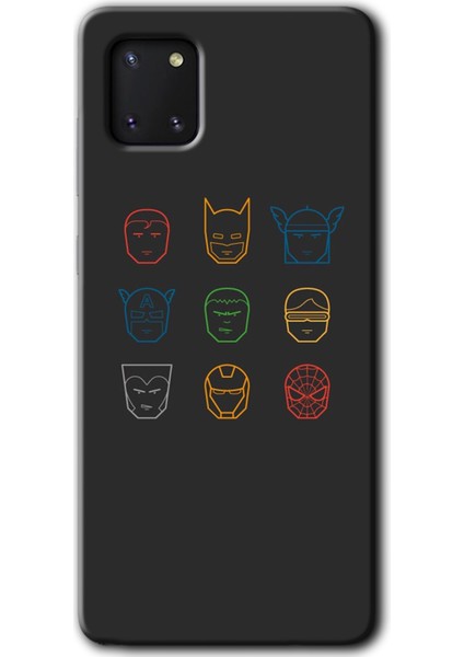 Samsung Galaxy A81 Kılıf Hd Desen Baskılı Arka Kapak - Avengers Minimalism