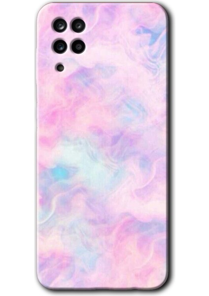 Samsung Galaxy M12 Kılıf Hd Desen Baskılı Arka Kapak - Pembe-Duman
